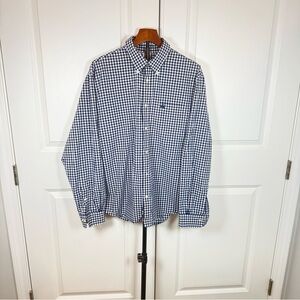 Brooks Brothers XL Blue White Gingham Button Down Shirt Classic Preppy Cotton